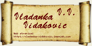 Vladanka Vidaković vizit kartica
